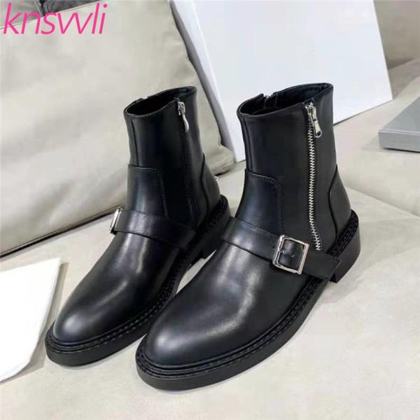 boots women motorcycle genuine leather buckle strap short ladies black ankle woman designer female shoes
boots women motorcycle genuine leather buckle strap short ladies black ankle woman designer female shoes