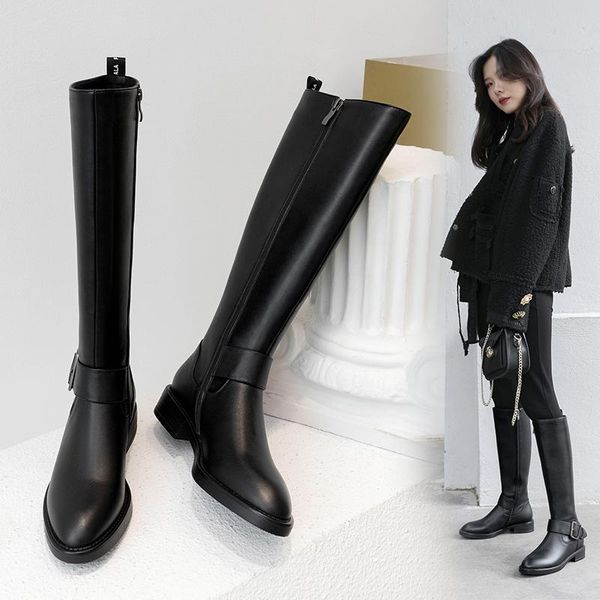 boots 2021 winter simple and versatile solid color knight layer cowhide round head tassel, Black
boots 2021 winter simple and versatile solid color knight layer cowhide round head tassel, Black