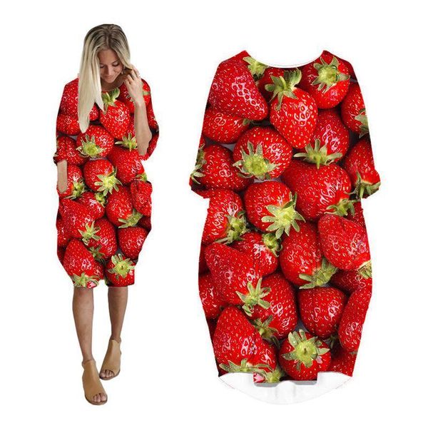casual dresses midi dress women summer strawberry 3d print streetwear korean fashion shirt clothes harajuku plus size clothing, Black;gray
casual dresses midi dress women summer strawberry 3d print streetwear korean fashion shirt clothes harajuku plus size clothing, Black;gray