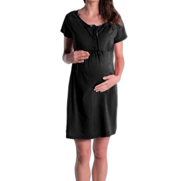 maternity dresses dress solid color short-sleeved v-neck tie breastfeeding care suit summer pregnant, White
maternity dresses dress solid color short-sleeved v-neck tie breastfeeding care suit summer pregnant, White
