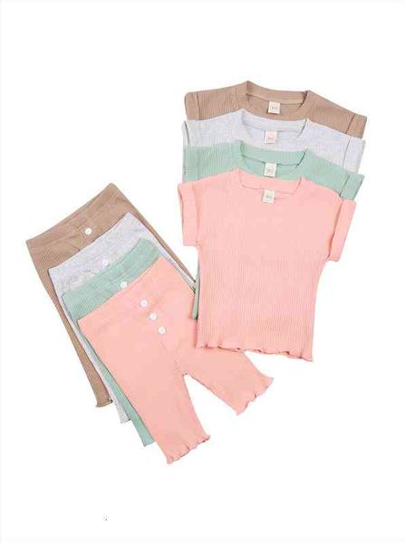 summer little boys girls 2-piece ribbed clothes set solid color short sleeve crew neck button trousers casual homewear, White
summer little boys girls 2-piece ribbed clothes set solid color short sleeve crew neck button trousers casual homewear, White
