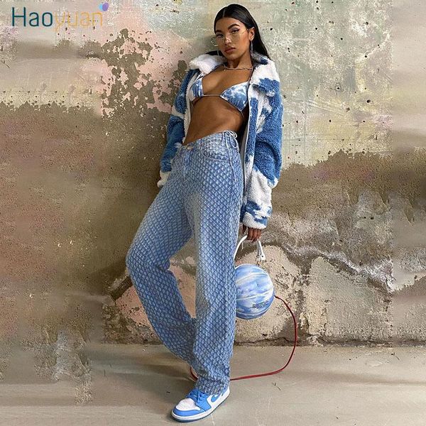 women's jeans haoyuan light blue baggy low rise for women 2022 fashion streetwear y2k hole straight leg pants ripped denim trousers
women's jeans haoyuan light blue baggy low rise for women 2022 fashion streetwear y2k hole straight leg pants ripped denim trousers