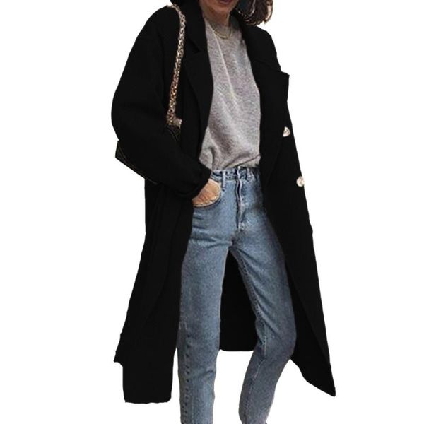 women's jackets winter women's windbreaker woollen coat double breasted women turn-down collar button jacket elegant office lady lo, Black;brown
women's jackets winter women's windbreaker woollen coat double breasted women turn-down collar button jacket elegant office lady lo, Black;brown