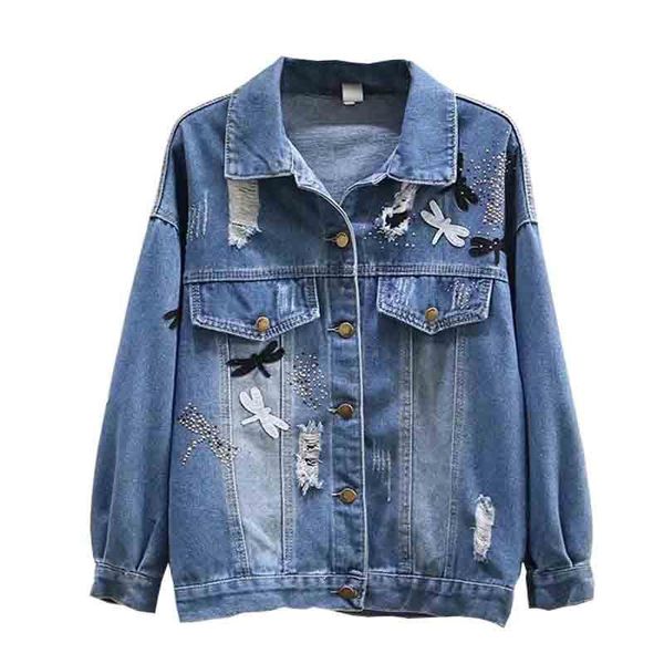 women's jackets plus size 5xl women denim coat spring autumn jacket ripped hole vintage blue jeans casual female overcoat j428, Black;brown
women's jackets plus size 5xl women denim coat spring autumn jacket ripped hole vintage blue jeans casual female overcoat j428, Black;brown