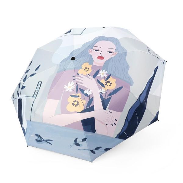 umbrellas hand-painted folding umbrella sun protection and uv rain dual-use tri-fold creative parasol
umbrellas hand-painted folding umbrella sun protection and uv rain dual-use tri-fold creative parasol