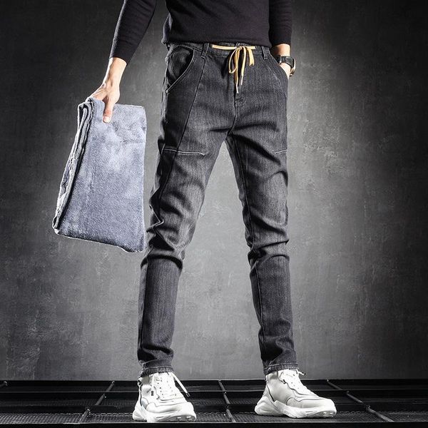 men's jeans plus velvet thick warm for boys autumn winter soft cotton jogger pants casual straight cowboys trousers, Blue
men's jeans plus velvet thick warm for boys autumn winter soft cotton jogger pants casual straight cowboys trousers, Blue