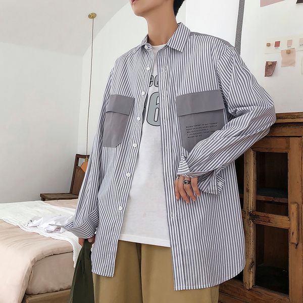 2021 new men's leisure hawaiian tide coats stripe pocket shirt male camisa masculina french cuff mens fashion shirts 6saa, White
2021 new men's leisure hawaiian tide coats stripe pocket shirt male camisa masculina french cuff mens fashion shirts 6saa, White