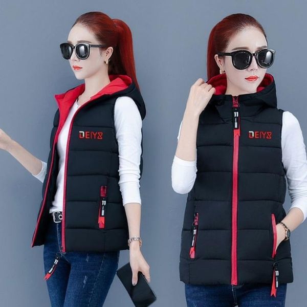 women's vests down cotton vest women short jacket outer wear 2021 autumn winter fashion all-match plus size warm waistcoat woman, Black;white
women's vests down cotton vest women short jacket outer wear 2021 autumn winter fashion all-match plus size warm waistcoat woman, Black;white