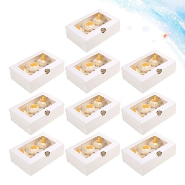 10pcs white paper packing boxes cupcake containers eco-friendly baking muffin boxes small inserts cake holder cookie gift
10pcs white paper packing boxes cupcake containers eco-friendly baking muffin boxes small inserts cake holder cookie gift
