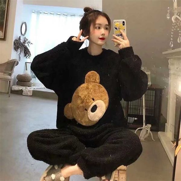 flannel warm pyjamas winter coral fleece long sleeve cartoon nightie sleepwear strawberry pajamas 2-piece set home pajamas 211112, Black;red
flannel warm pyjamas winter coral fleece long sleeve cartoon nightie sleepwear strawberry pajamas 2-piece set home pajamas 211112, Black;red