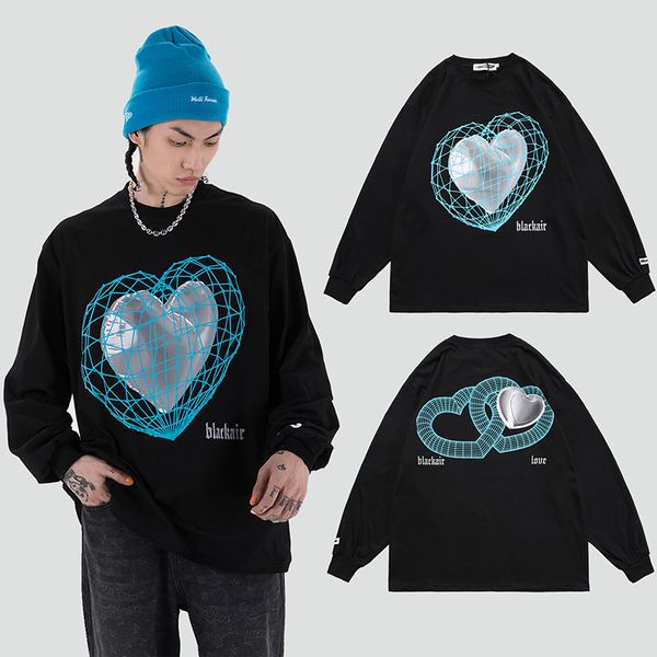 2021 new harajuku amor padro manga longa tshirts homem e mulher oversize streetwear tripulao pescoo camiseta pxct, White;black 
2021 new harajuku amor padro manga longa tshirts homem e mulher oversize streetwear tripulao pescoo camiseta pxct, White;black