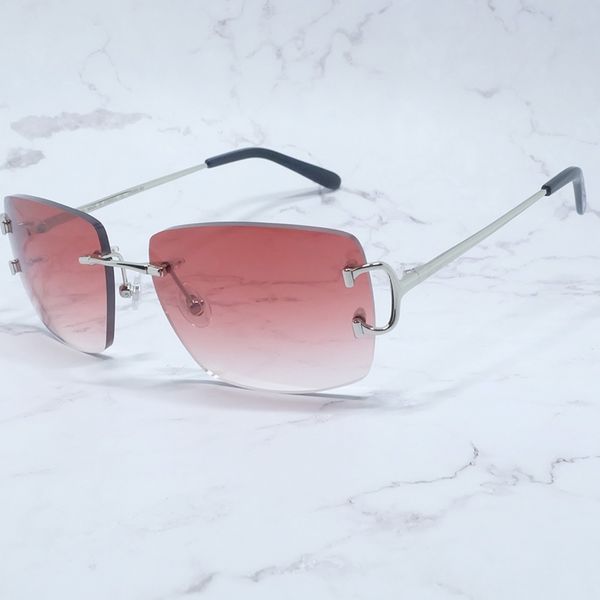 oversized sunglasses metal retro design rimless sun glasses wire customized cut adge men, White;black
oversized sunglasses metal retro design rimless sun glasses wire customized cut adge men, White;black