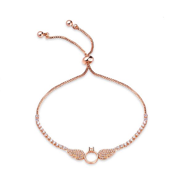 hand catenary selling copper plated rose gold lady's bracelet angel wings inlaid with diamond jewelry, Golden;silver
hand catenary selling copper plated rose gold lady's bracelet angel wings inlaid with diamond jewelry, Golden;silver
