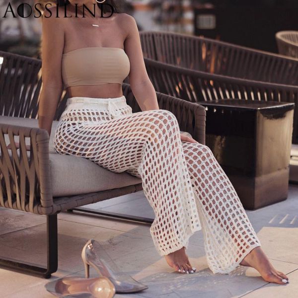 women's pants & capris aossilind women crochet summer knitted hollow out high waist beach loose wide leg trousers, Black;white
women's pants & capris aossilind women crochet summer knitted hollow out high waist beach loose wide leg trousers, Black;white