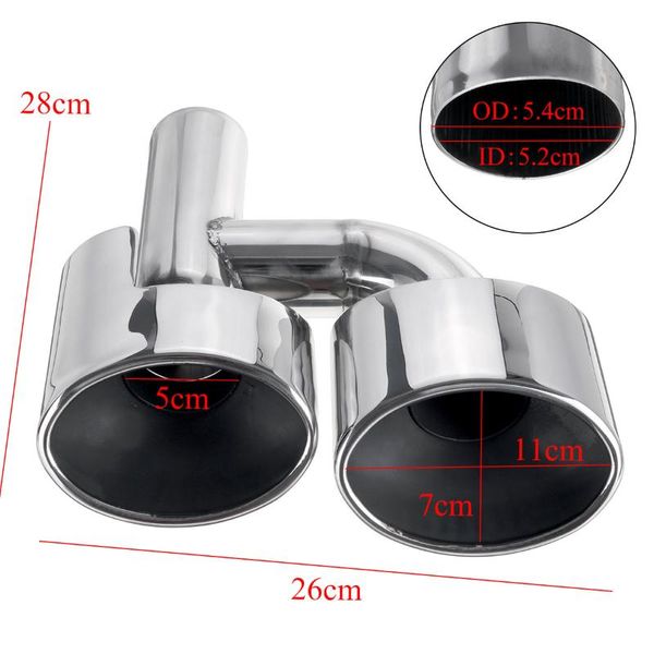 rear exhaust muffler pipe dual tips tail stainless steel trim tail throat for c-class w204 08-14
rear exhaust muffler pipe dual tips tail stainless steel trim tail throat for c-class w204 08-14