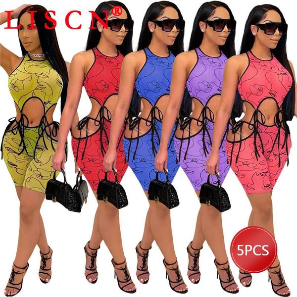 women's tracksuits 5pcs bulk items wholesale lots printed sleeveless shorts hollow out two-piece set women clothing k6192, Gray
women's tracksuits 5pcs bulk items wholesale lots printed sleeveless shorts hollow out two-piece set women clothing k6192, Gray