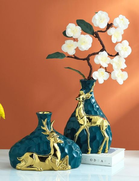 european style emerald ceramic geometric golden porcelain flower flax modern offices living room decor
european style emerald ceramic geometric golden porcelain flower flax modern offices living room decor