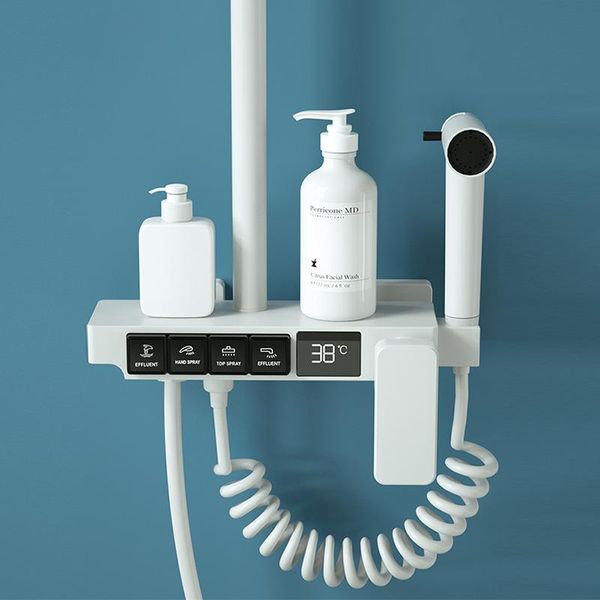 bathroom shower sets moonlight white digital display thermostatic set nozzle household copper
bathroom shower sets moonlight white digital display thermostatic set nozzle household copper