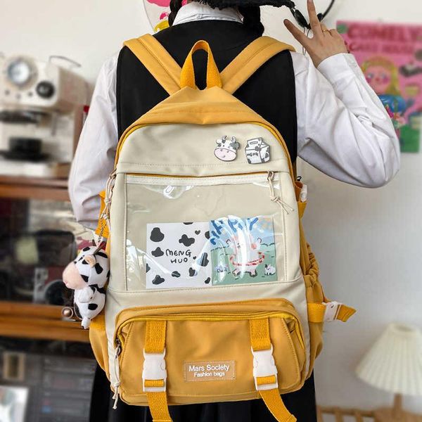 backpack transparent pocket water nylon female lovely shoulder bag girls contrast color
backpack transparent pocket water nylon female lovely shoulder bag girls contrast color