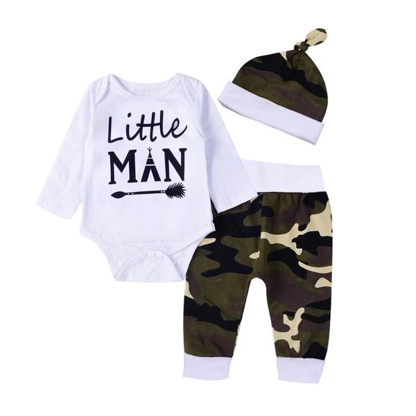 newborn clothes set infant kids baby boy autumn outfits camo letter print long sleeve romper pants +hats outfits set, White
newborn clothes set infant kids baby boy autumn outfits camo letter print long sleeve romper pants +hats outfits set, White