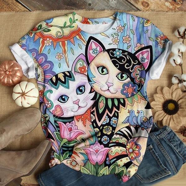 t shirt women harajuku plus size women short sleeve cat printed o-neck t-shirt camisetas mujer tshirt women, White
t shirt women harajuku plus size women short sleeve cat printed o-neck t-shirt camisetas mujer tshirt women, White