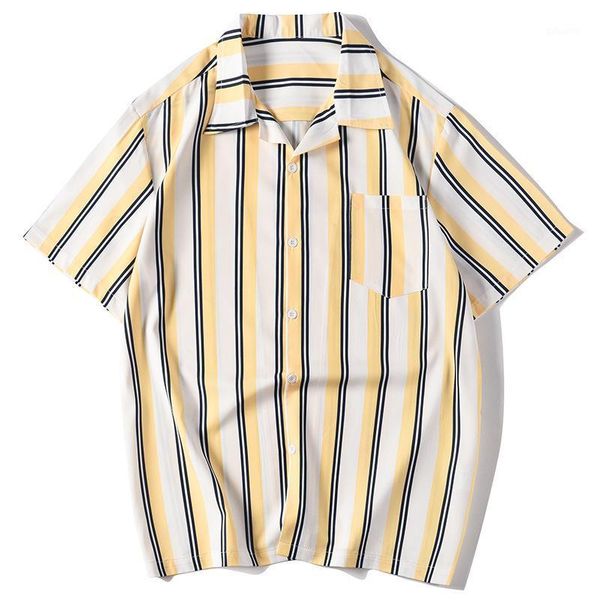 men's casual shirts leviortin summer mens striped comfortable soft short sleeve hawaiian shirt, White;black
men's casual shirts leviortin summer mens striped comfortable soft short sleeve hawaiian shirt, White;black