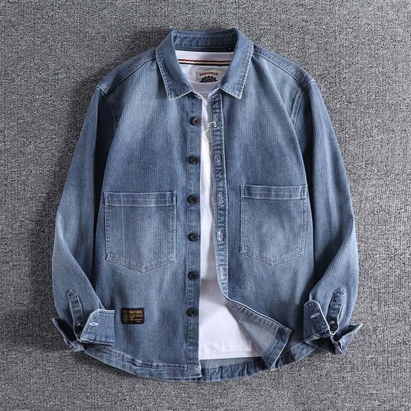 2021 new japanese trend handsome boy wear pocket youth shirt slim stretch denim long sleeve men's thin coat 0391 t8ev, White;black
2021 new japanese trend handsome boy wear pocket youth shirt slim stretch denim long sleeve men's thin coat 0391 t8ev, White;black