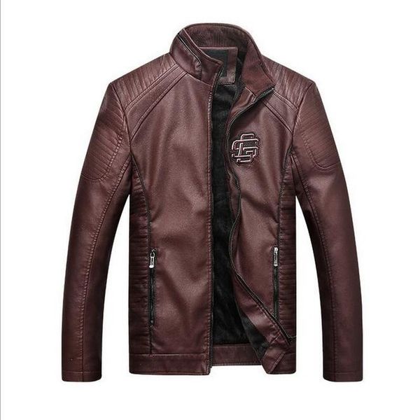 men's fur & faux casual pu leather jacket brand outwear men badge decoration coat, Black
men's fur & faux casual pu leather jacket brand outwear men badge decoration coat, Black