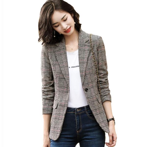 women's suits & blazers elegant ladies plaid blazer women outerwear autumn winter coat female brown gray jacket plus size luxury tweed, White;black
women's suits & blazers elegant ladies plaid blazer women outerwear autumn winter coat female brown gray jacket plus size luxury tweed, White;black