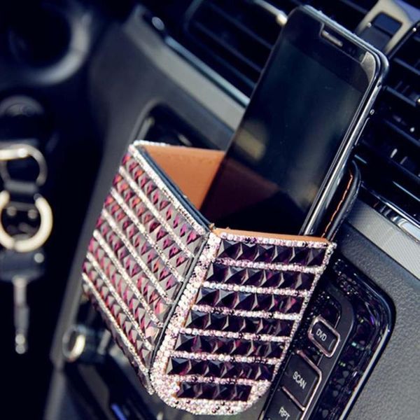 car organizer diamond crystal storage box rhinestones auto outlet air vent cosmetics case mobile phone bag pouch bucket for girls gifts
car organizer diamond crystal storage box rhinestones auto outlet air vent cosmetics case mobile phone bag pouch bucket for girls gifts