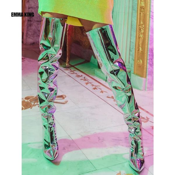 boots 2021 women over the knee silver mirror high heels lady pointed toe big size 44 fashion nightclub, Black
boots 2021 women over the knee silver mirror high heels lady pointed toe big size 44 fashion nightclub, Black