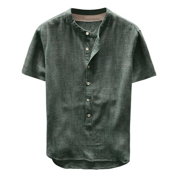 mens button shirt cotton linen casual short sleeve green social harajuku shirt vintage plus size xxxl slim fit summer wear, White;black
mens button shirt cotton linen casual short sleeve green social harajuku shirt vintage plus size xxxl slim fit summer wear, White;black