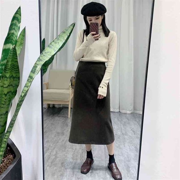 autumn winter high waist slimming simple solid temperament a-line skirt casual all-match women long 210527, Black
autumn winter high waist slimming simple solid temperament a-line skirt casual all-match women long 210527, Black