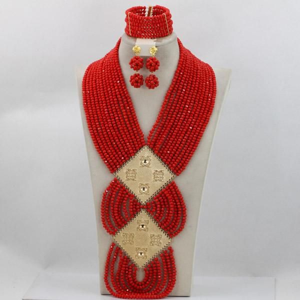 earrings & necklace red african wedding beads jewerly set big nigerian party jewelry sets costume amj622, Silver
earrings & necklace red african wedding beads jewerly set big nigerian party jewelry sets costume amj622, Silver