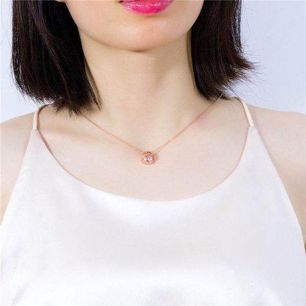 chains summer necklace cross-border copper plated rose gold animal pendant with diamonds for women, Silver
chains summer necklace cross-border copper plated rose gold animal pendant with diamonds for women, Silver