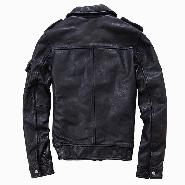 genuine leather men's sheep skin slim fit youth motorcycle jacket male autumn winter coat & faux, Black
genuine leather men's sheep skin slim fit youth motorcycle jacket male autumn winter coat & faux, Black