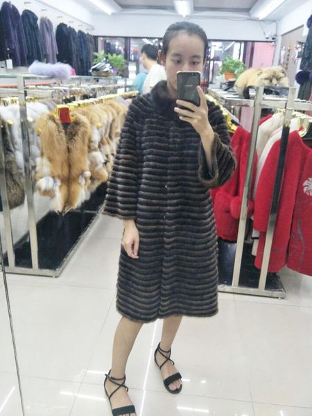 women's fur & faux real mink coat full horizontal velvet knitted cashmere sweater long custom made fattening female jacket, Black
women's fur & faux real mink coat full horizontal velvet knitted cashmere sweater long custom made fattening female jacket, Black