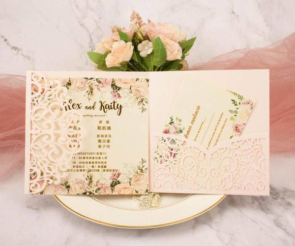 greeting cards 50pcs square pocketfold design laser cut wedding invitation three folded card invitations for party supplies
greeting cards 50pcs square pocketfold design laser cut wedding invitation three folded card invitations for party supplies