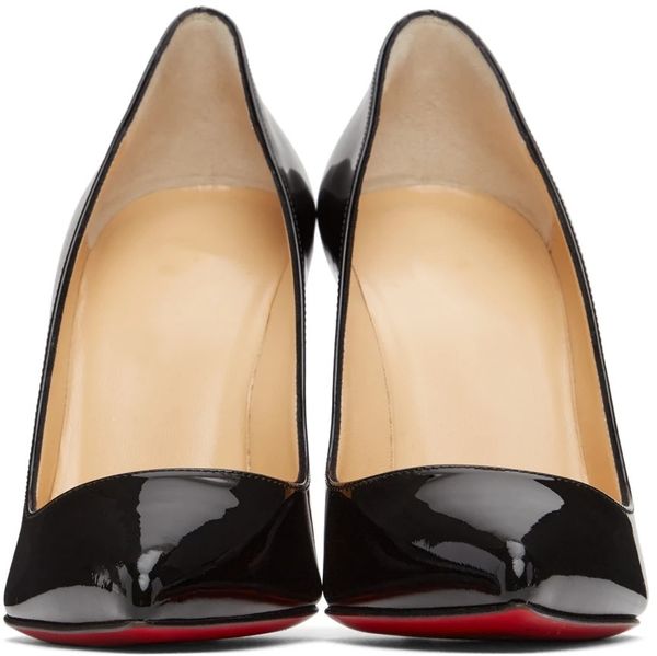 red bottom heels women dress shoes luxury designer brand pigalle follies 100mm high heel pointed toes leather/patent leather eu35-43 with bo, Black
red bottom heels women dress shoes luxury designer brand pigalle follies 100mm high heel pointed toes leather/patent leather eu35-43 with bo, Black