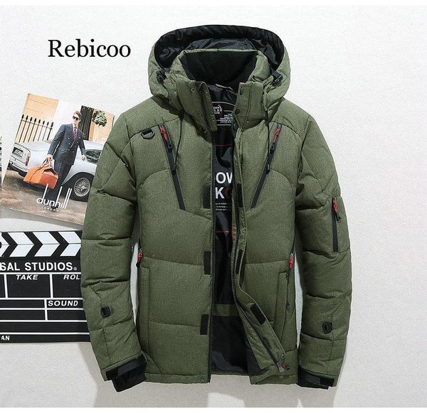 90% white duck thick down jacket men coat snow parkas warm brand clothing winter outerwear coats, Black
90% white duck thick down jacket men coat snow parkas warm brand clothing winter outerwear coats, Black