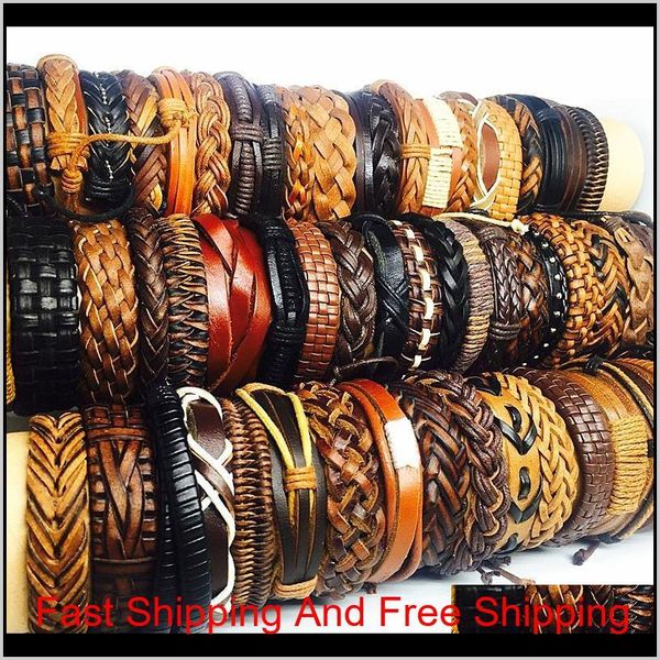wholesale bulk lots 50pcs/pack mix black brown men's women's retro handmade real leather surfer cuff bracelets thwof 8x7lo, Golden;silver
wholesale bulk lots 50pcs/pack mix black brown men's women's retro handmade real leather surfer cuff bracelets thwof 8x7lo, Golden;silver