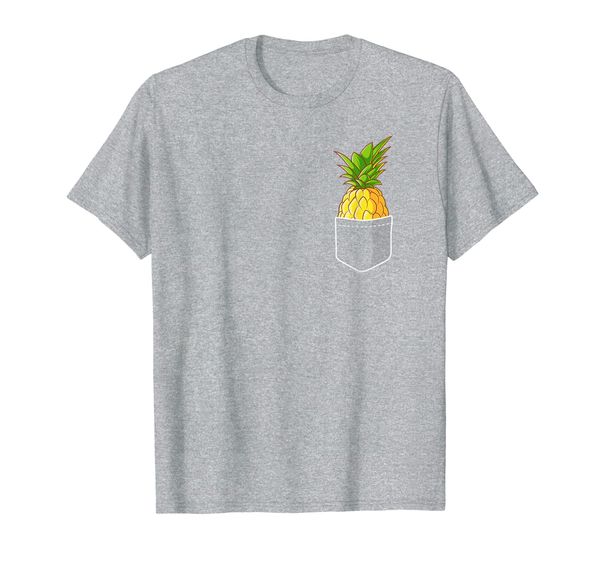 pocket pineapple t-shirt - pineapple fruit shirt vegan gift, White;black