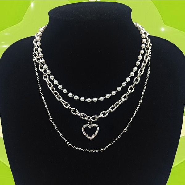 pendant necklaces y2k jewelry multilayer heart pearl necklace for women metal vintage punk hip hop cool charms 90s aesthetic gifts, Silver
pendant necklaces y2k jewelry multilayer heart pearl necklace for women metal vintage punk hip hop cool charms 90s aesthetic gifts, Silver