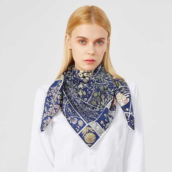 scarves 90cm 100% twill silk scarf women shawls design square handmade curled hijab fashion bandana for lady, Blue;gray
scarves 90cm 100% twill silk scarf women shawls design square handmade curled hijab fashion bandana for lady, Blue;gray