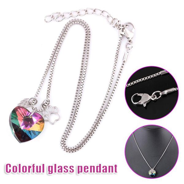 charms rainbow heart dog memorial necklace jewelry gift for women colorful sweater accessory bh, Bronze;silver
charms rainbow heart dog memorial necklace jewelry gift for women colorful sweater accessory bh, Bronze;silver