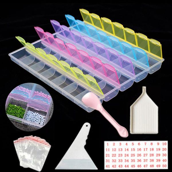 diamond painting 14/21/28/35 grids storage tools kits plastic box 5d diy case embroidery accessories
diamond painting 14/21/28/35 grids storage tools kits plastic box 5d diy case embroidery accessories