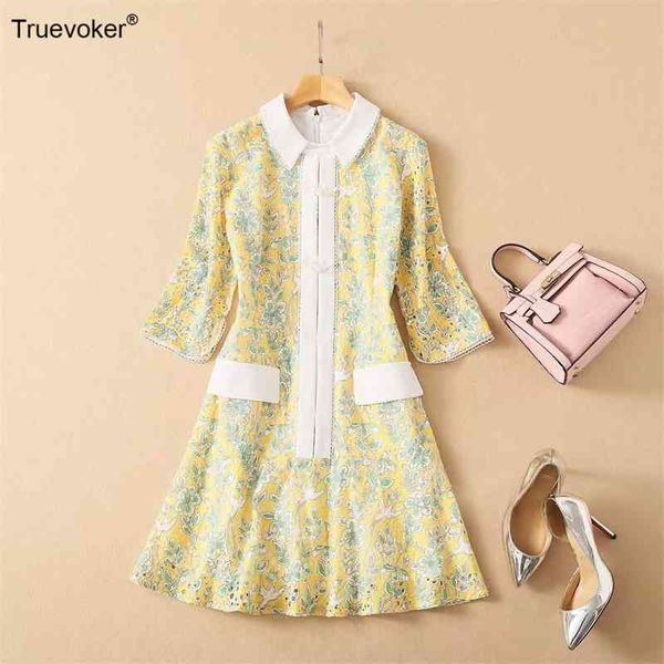 truevoker runway high end summer dress lady peter pan collar print embroidery cutout mejur vestido 210602, Black;gray
truevoker runway high end summer dress lady peter pan collar print embroidery cutout mejur vestido 210602, Black;gray