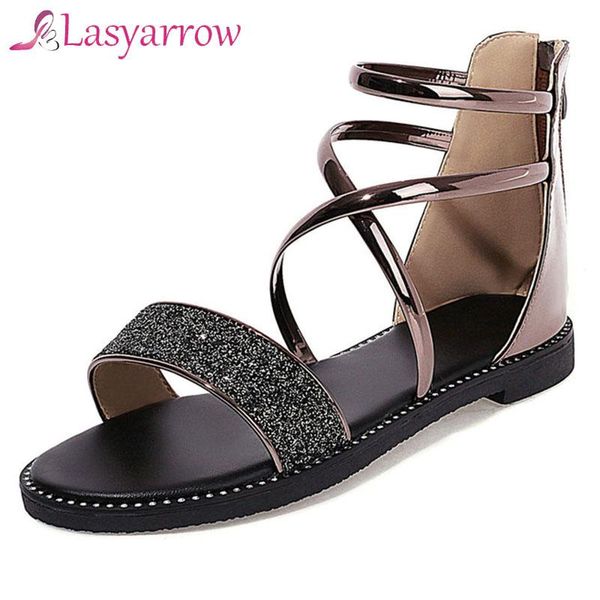 sandals lasyarrow 2021 summer shoes woman casual open toe back zipper ankle strap beach gladiator flat heel strappy sandalias, Black
sandals lasyarrow 2021 summer shoes woman casual open toe back zipper ankle strap beach gladiator flat heel strappy sandalias, Black