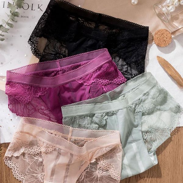 women's panties ladies transparent lace cotton hollow breathable quality underpants lingerie underwear women ropa interior muj, Black;pink
women's panties ladies transparent lace cotton hollow breathable quality underpants lingerie underwear women ropa interior muj, Black;pink