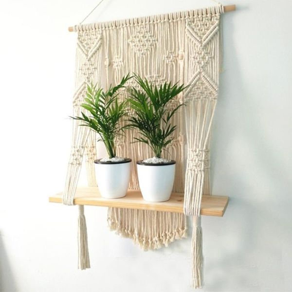 tapestries diy handmade tassel macrame tapestry wall hanging shelf boho cotton rope woven plant hanger wood floating decorations
tapestries diy handmade tassel macrame tapestry wall hanging shelf boho cotton rope woven plant hanger wood floating decorations